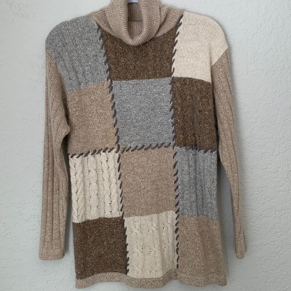 Vintage Du Rhone Multicolor Long Sleeves Knit Sweater Size SP
